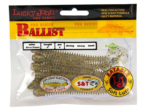 Твистеры съедобные LJ Pro Series BALLIST 4.0in (10,2 см), цв. CA35, 6 шт.