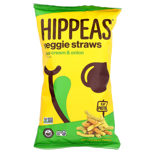 Hippeas, Veggie Straws, сметана и лук, 106 г (3,75 унции)