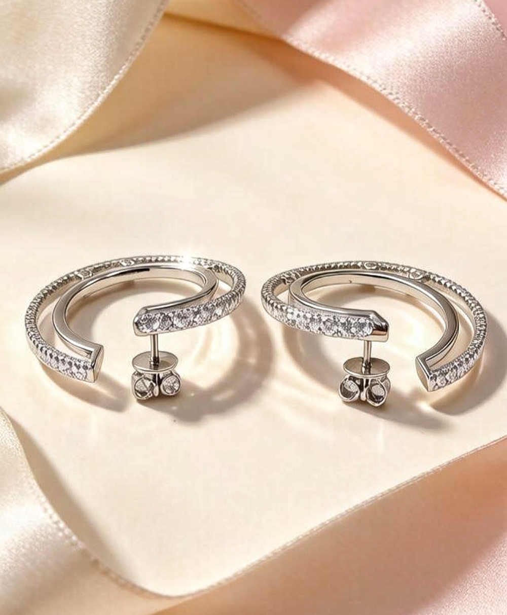Ювелирные серьги из серебра 925 пробы
