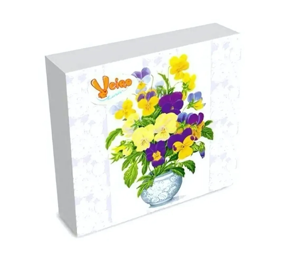 Салфетки бумажные Veiro «Калейдоскоп»24*24 , 1 слой, 50л