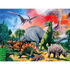 Puzzle Among the Dinosaurs 100 pcs