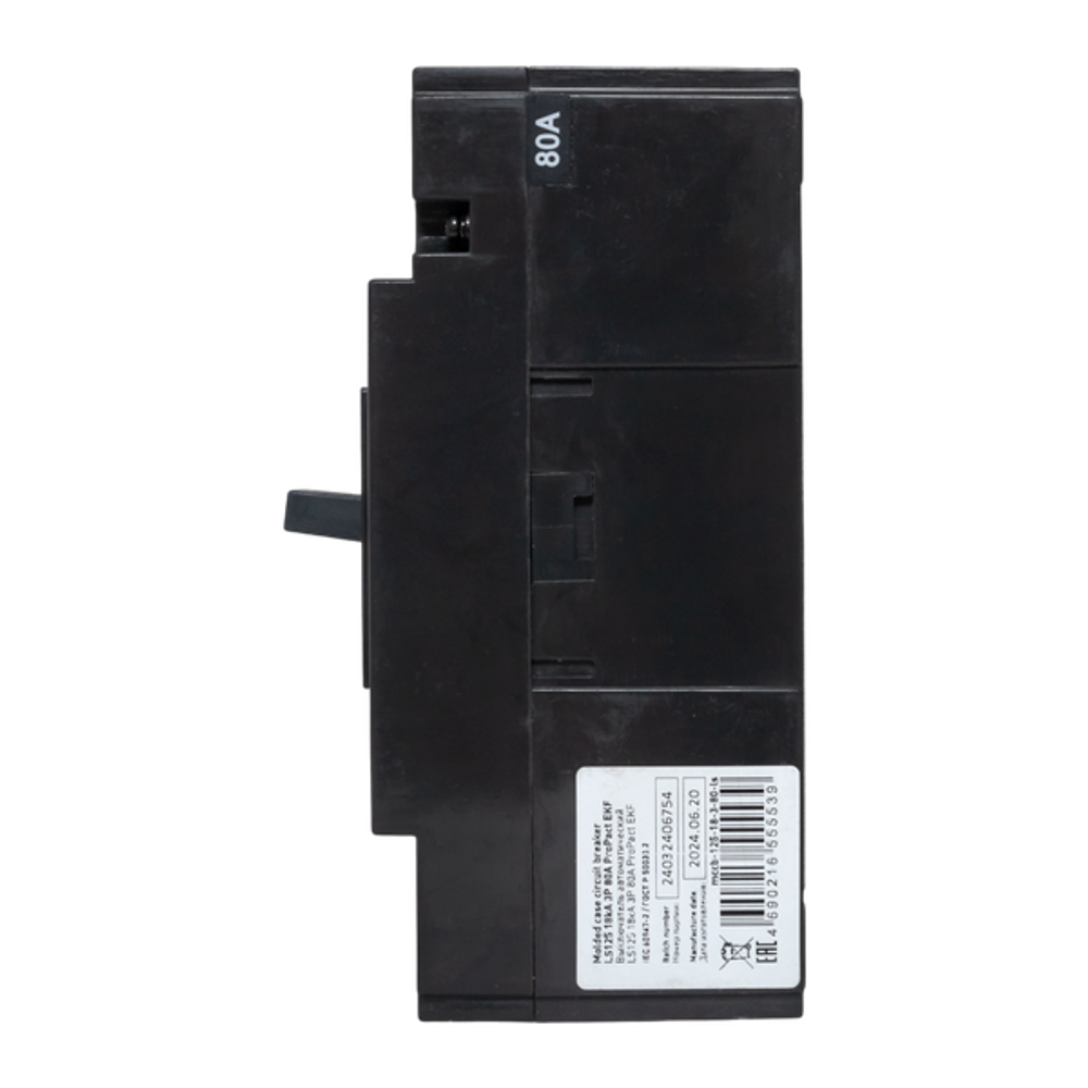 Выключатель автоматический 3п 80А 18кА LS125 ProPact EKF mccb-125-18-3-80-ls