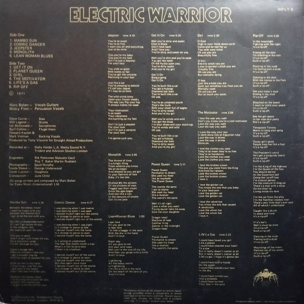 T. Rex / Electric Warrior (LP)