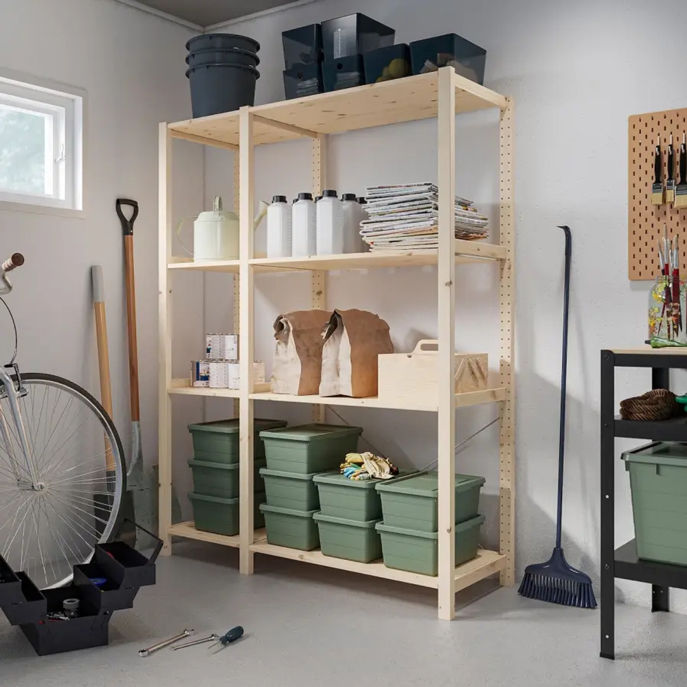Стеллаж - IKEA IVAR, 134х50х179 см, сосна, ИВАР ИКЕА