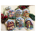 "Рождественская деревушка"-08785 вышивка