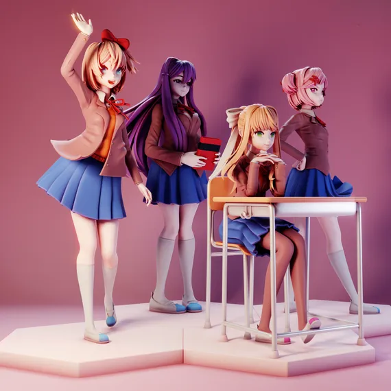 DDLC Girls Set - Doki Doki Literature Club