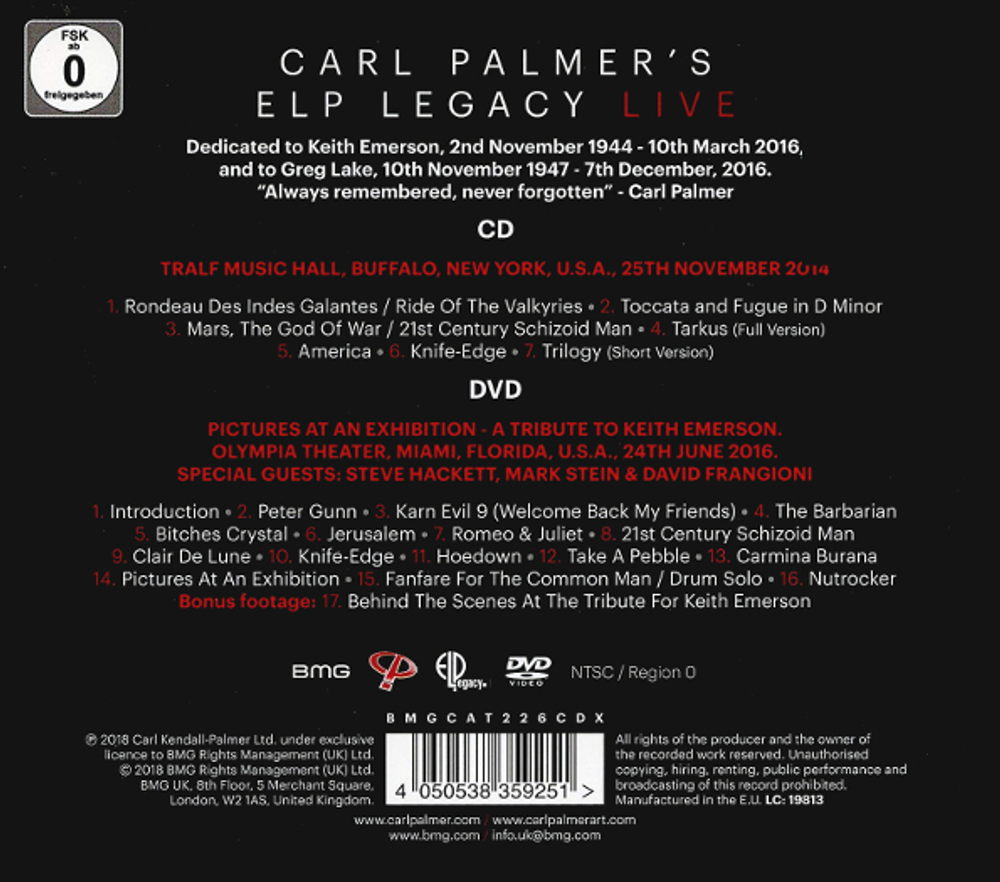 Carl Palmer's ELP Legacy / Live (CD+DVD)