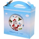 Набор посуды керамической «Дед Мороз» (кружка 330мл+салатник 13см+тарелка 20см+тарелка 25см)