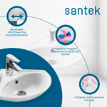 Раковина Santek Ирис 36 отверстие под смеситель 1WH110514