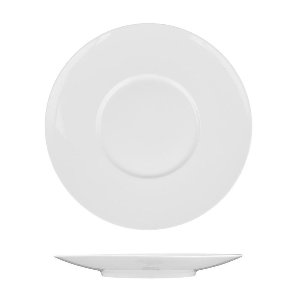 Тарелка d 25,5 см с широкими полями белая фарфор P.L. Proff Cuisine [6]