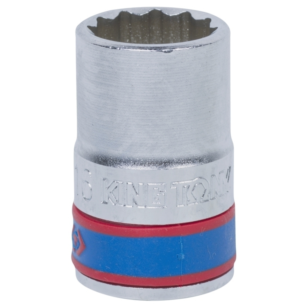 KING TONY (433016M) Головка торцевая стандартная двенадцатигранная 1/2", 16 мм