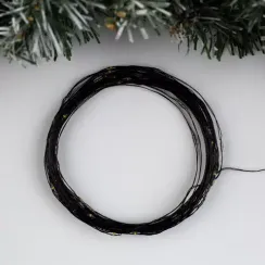 Гирлянда нить-роса 10 м., IP20, чёрная нить, 100 теплых белых LED, 12 В, Luazon Lighting (5198367)