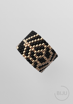 Схема кольца из бисера, узор PEYOTE, мозаичное плетение, четный счет, узор пейот из Miyuki Delica 11/0, файл PDF, RING_442