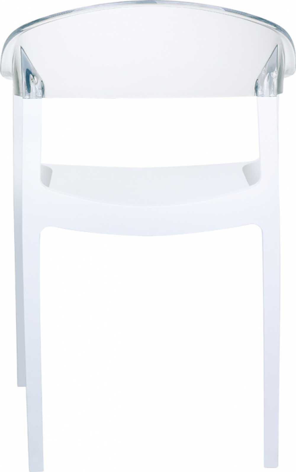 Кресло пластиковое Siesta Contract Carmen, белый, прозрачный