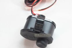 USB charger, 2in1, Cigarette lighter with 2 USB slots. Fast charge. Voltmeter Handlebar/10mm Mirror mount. Motowolf