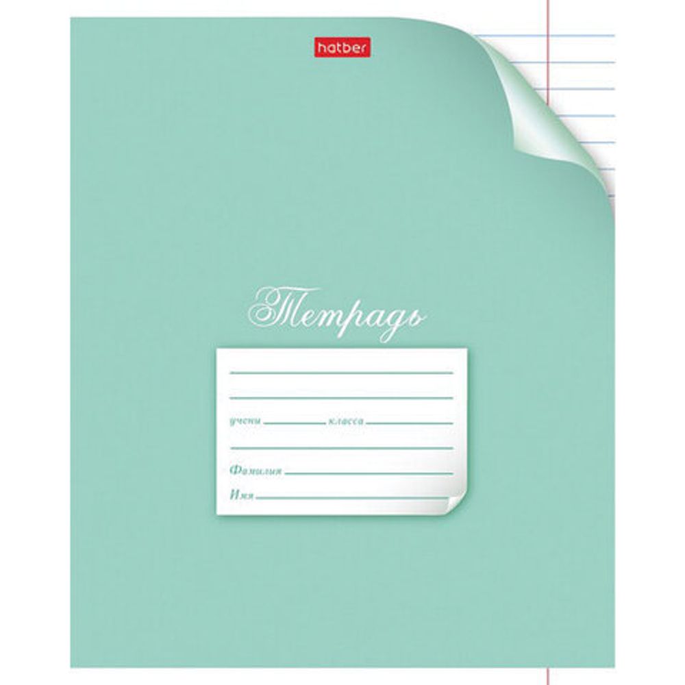 Тетрадь 12 л. HATBER линия, обложка картон, "С уголком", 12Т5В2, 20шт