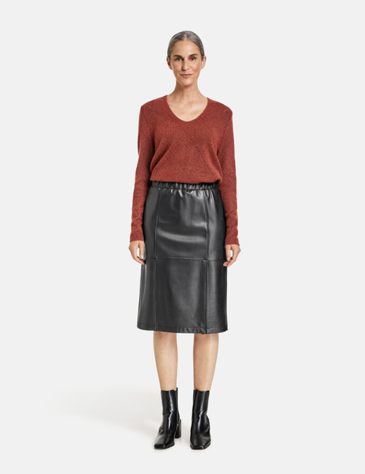 Юбка-карандаш из экокожи