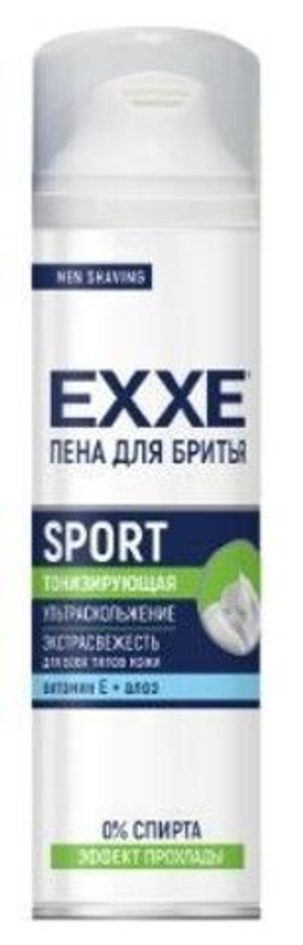 EXXE пена для бритья sport тонизирующая 200 мл