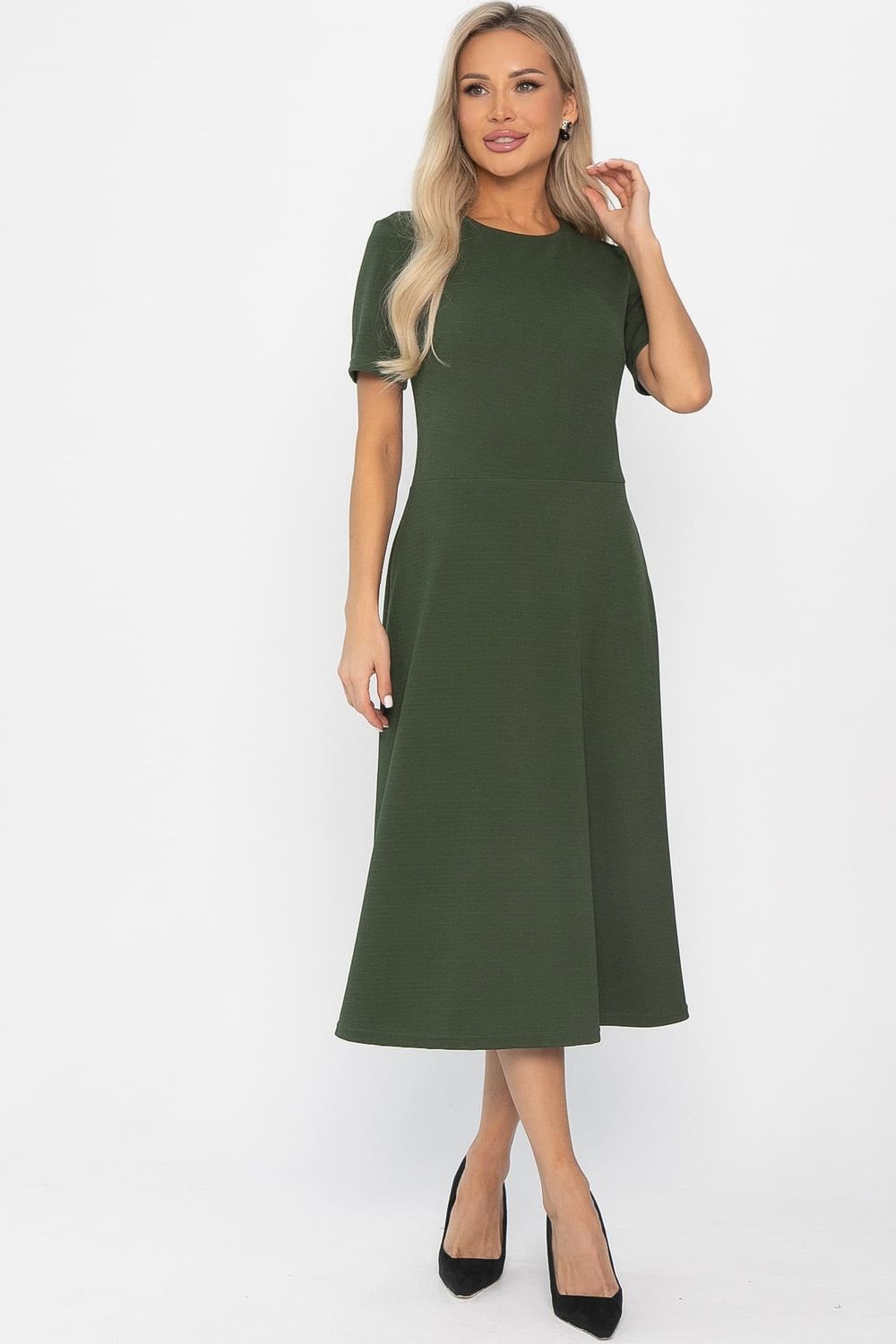 Платье трикотажное Парижанка (зеленое) П14415-10М LT Collection