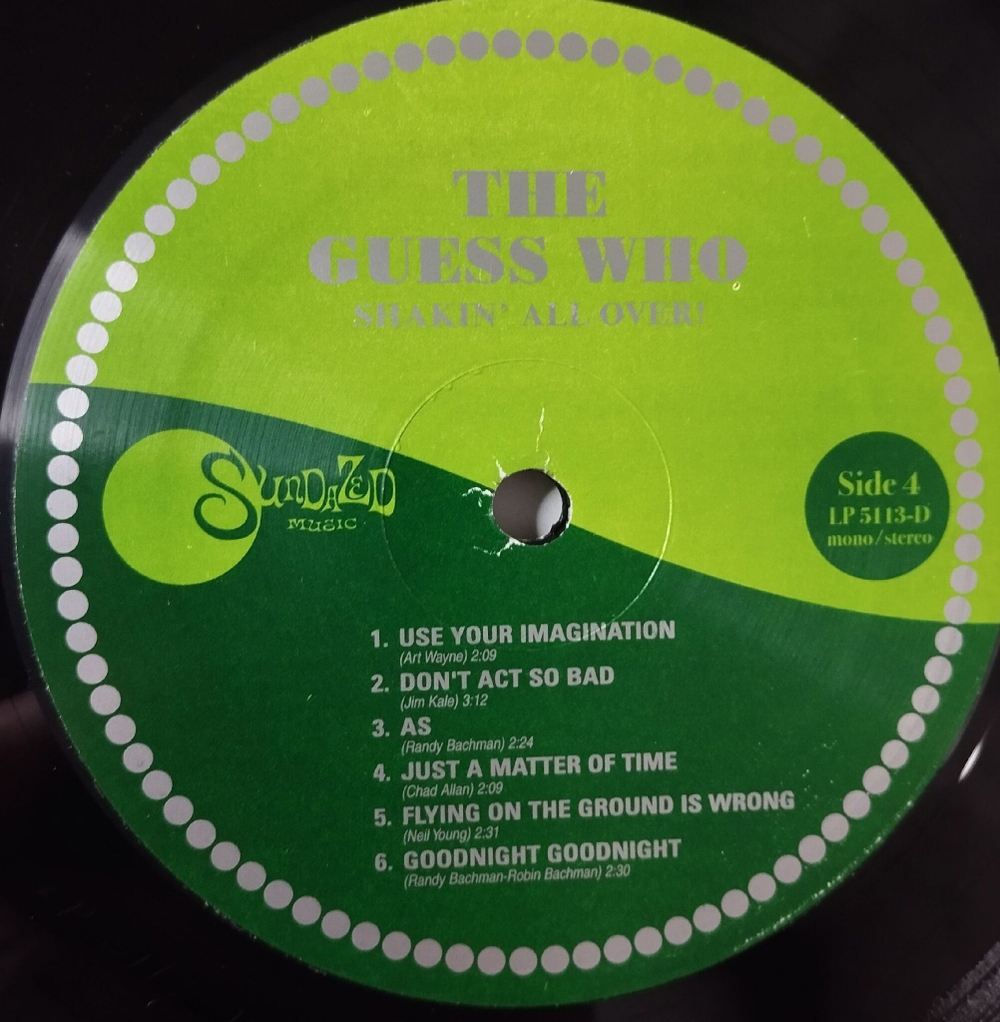 Винтажная виниловая пластинка LP The Guess Who Shakin' All Over (USA 2001)