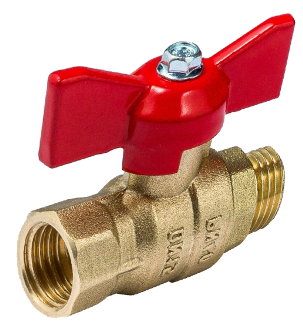 Кран шаровой 3/4 ВР/НР DN20 PN40 (Ручка - Бабочка)