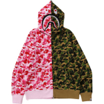A Bathing Ape Bathing Ape Abc Camos Separate Shark Full Zip Худи розовый зеленый
