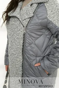 Куртка 2413-серый-серый Minova