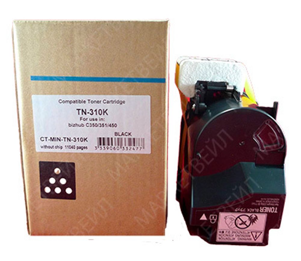 Тонер-картридж ELP, аналог Konica Minolta TN-310K для bizhub C350/351/450 black (230г)