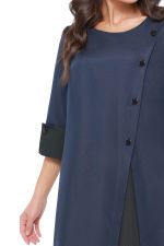 Платье темно-синее с черной вставкой DStrend (Акция)