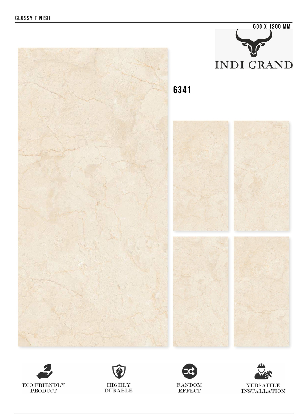 Керамогранит glossy №4 , 60х120, 6341