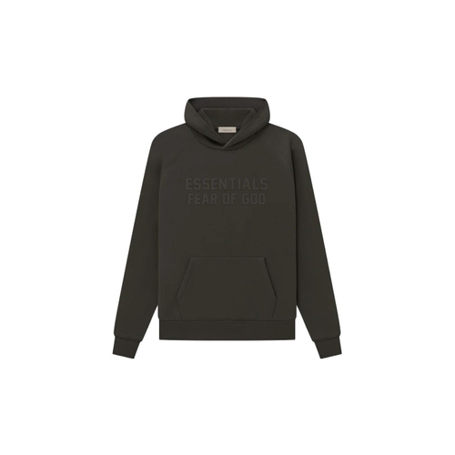 Худи Fear of God Essentials Hoodie Off Black Logo, FOG-SS23-006