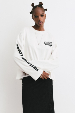 PULL&BEAR Футболка с длинными рукавами "Stranger Things ", цвет льда