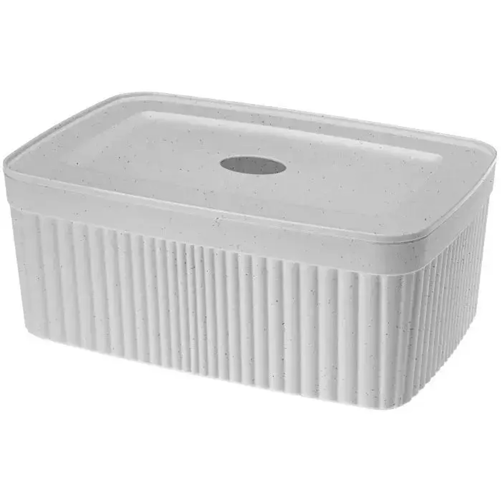 Лоток с крышкой velvet, 230х90 мм, 2,5л (светло-серый флэк)