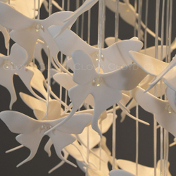 Люстра Cloyd TROPICA C9 / выс. 120 см - керамика - золото (арт.11332)