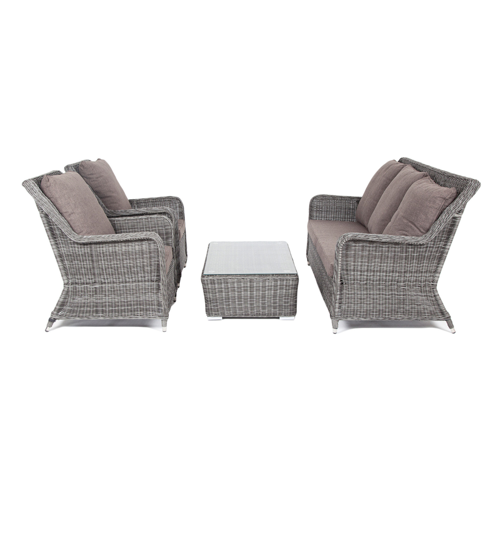 "Гляссе" лаунж-зона из искусственного ротанга, цвет графит