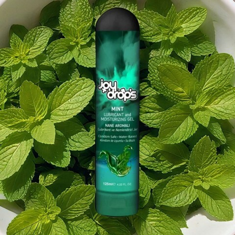 Смазка на водной основе "Joydrops "Mint" с ароматом мяты, 125 мл