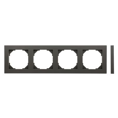 Рамка 4 постовая Slim LIREGUS EPSILON K14-145-04.E/ON59 шоколад матовая