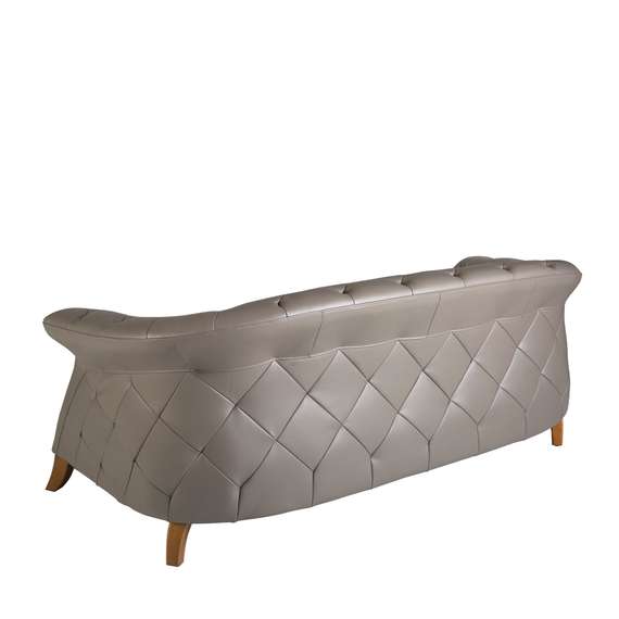 Диван 2-х местный 6187/EX007-2P-T541029 серый кожаный