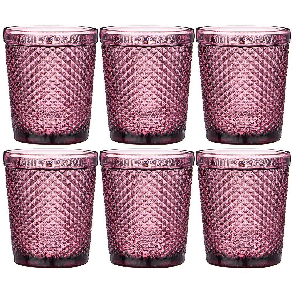 НАБОР СТАКАНОВ "ГРАНАТ" ИЗ 6ШТ. СЕРИЯ "MUZA COLOR" 280МЛ. / В=10 СМ (КОР=6НАБ.)