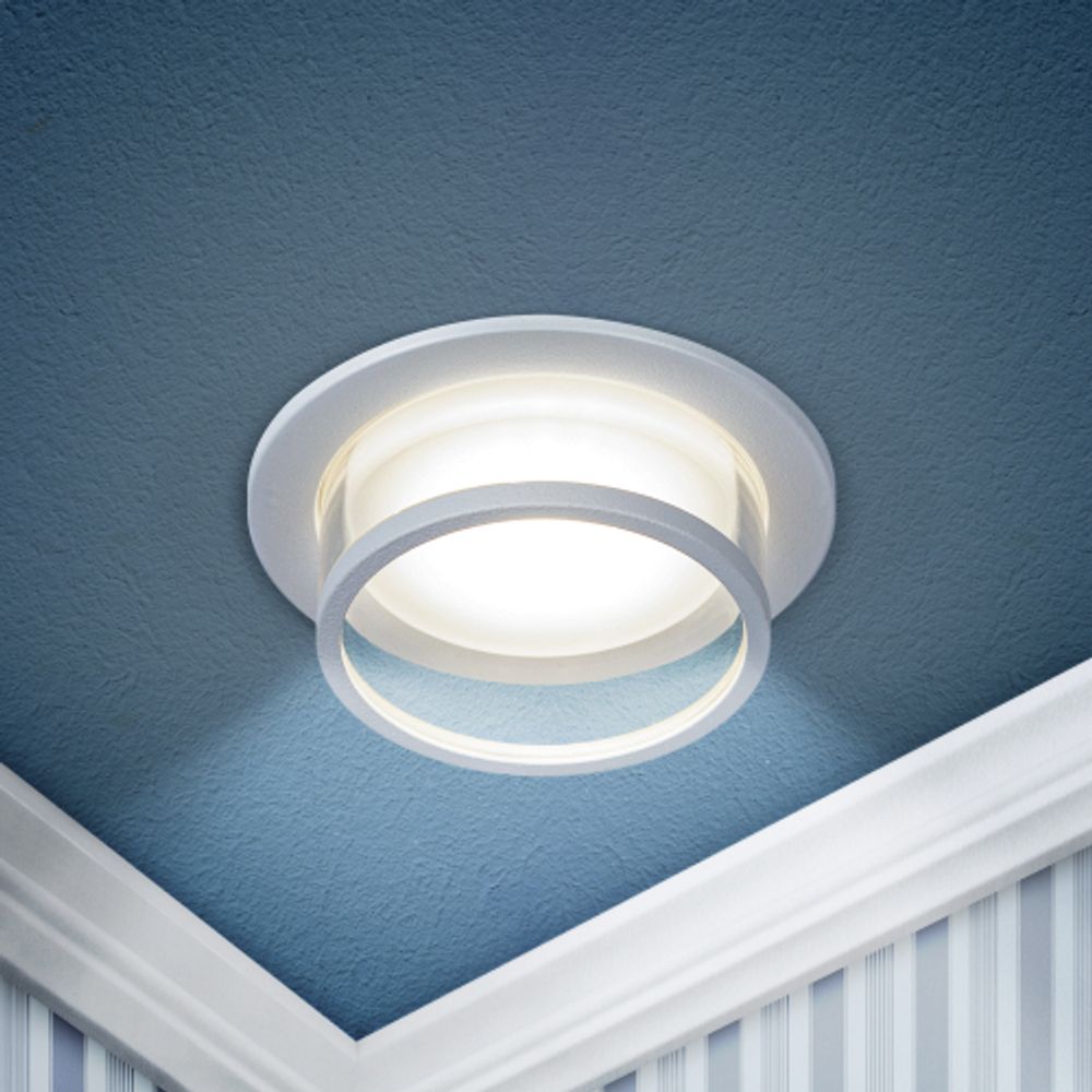 Встраиваемый светильник декоративный ЭРА DK99 WH MR16 GU5.3 белый | Декоративные встраиваемые светильники