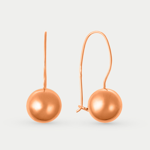 Серьги без вставок из розового золота 585 пробы для женщин (арт. 72012)