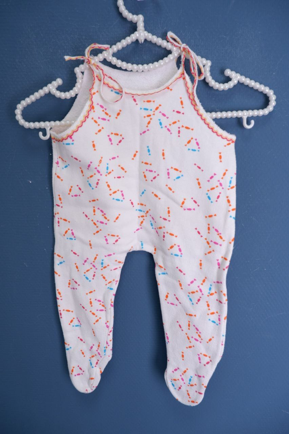 Ползунки на лямках утепленные на 1-6 месяцев