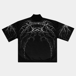 Футболка с воротом "DISCHARGE"