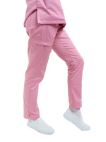 Брюки медицинские женские Тезис TZ210, на резинке со шнурком, розовый, 42