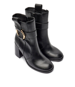 Кожаные ботильоны на каблуке See By Chlo\u00e9 - черный(SB43001A 20012)