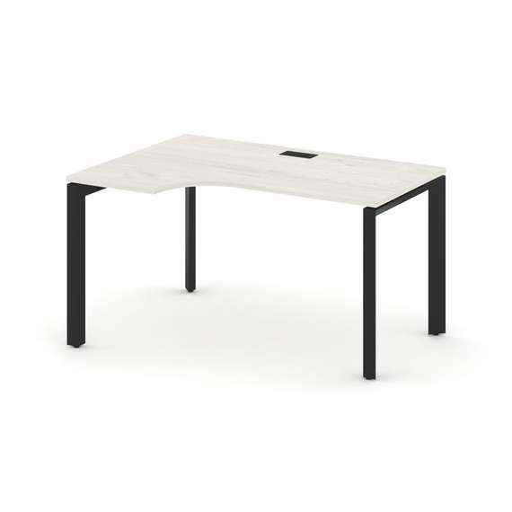 Style Project Стол рабочий эргономичный SN-59P.SPA-022(L) Дуб Наварра/Металл Черный/Черный Заглушка