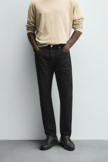 ZARA ДЖИНСЫ SLIM FIT БАЗОВЫЕ, ЧЕРНЫЙ