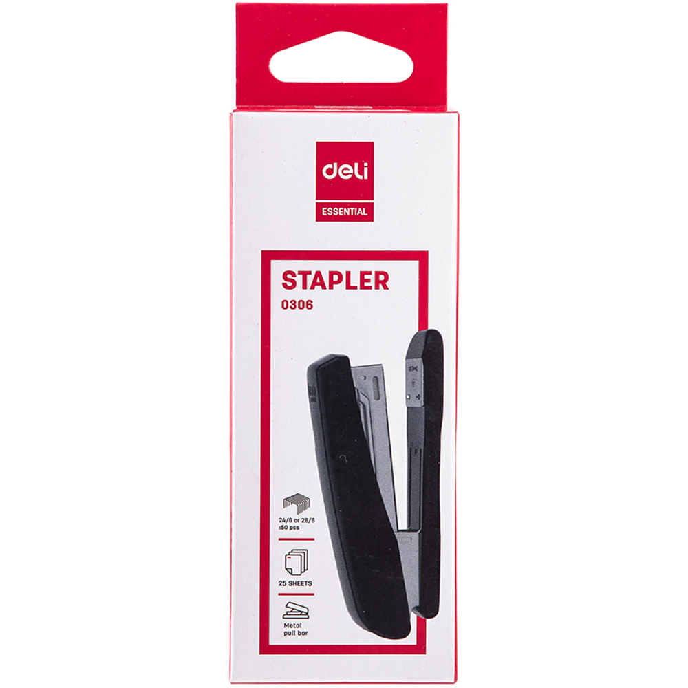 Степлер DELI "0306" до 25 листов, ассорти