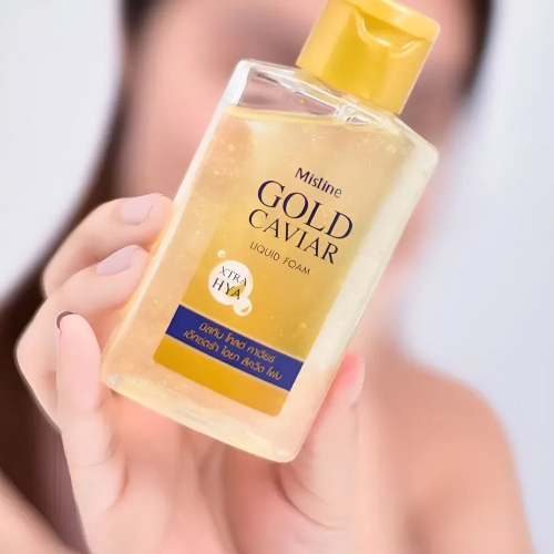 Очищающая пенка для лица с золотом, экстрактом икры и гиалуроновой кислотой Gold Caviar Xtra HYA Liquid Foam Mistine