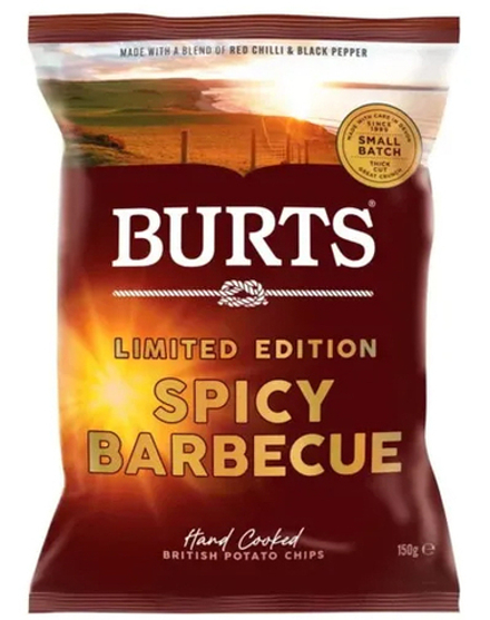 Чипсы картофельные Burts Spicy Barbeque с острым барбекю 150г